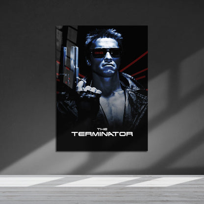 Flex Designs Metal Poster The Terminator B&W 5 x 7" Home Goods - Movie 1984 Movie Metal Poster