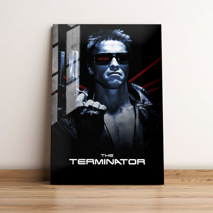 The Terminator B&W Movie Metal Poster