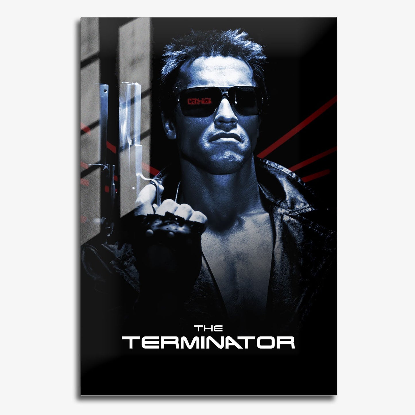 Flex Designs Metal Poster The Terminator B&W 11 x 17" Home Goods - Movie 1984 Movie Metal Poster