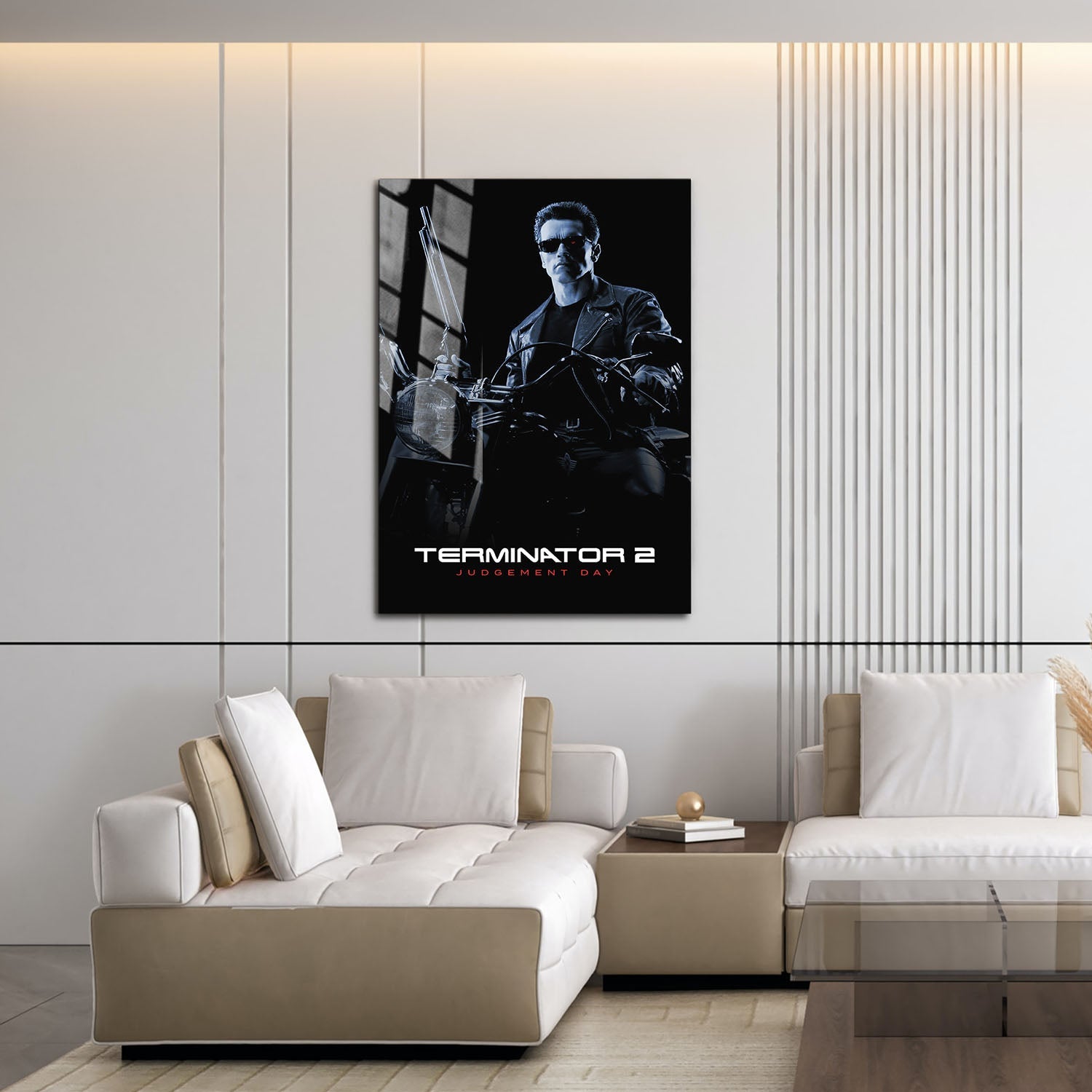 Flex Designs Metal Poster Terminator 2 Judgment Day B&W 16 x 24" Home Goods - Movie 1991 Movie Metal Poster