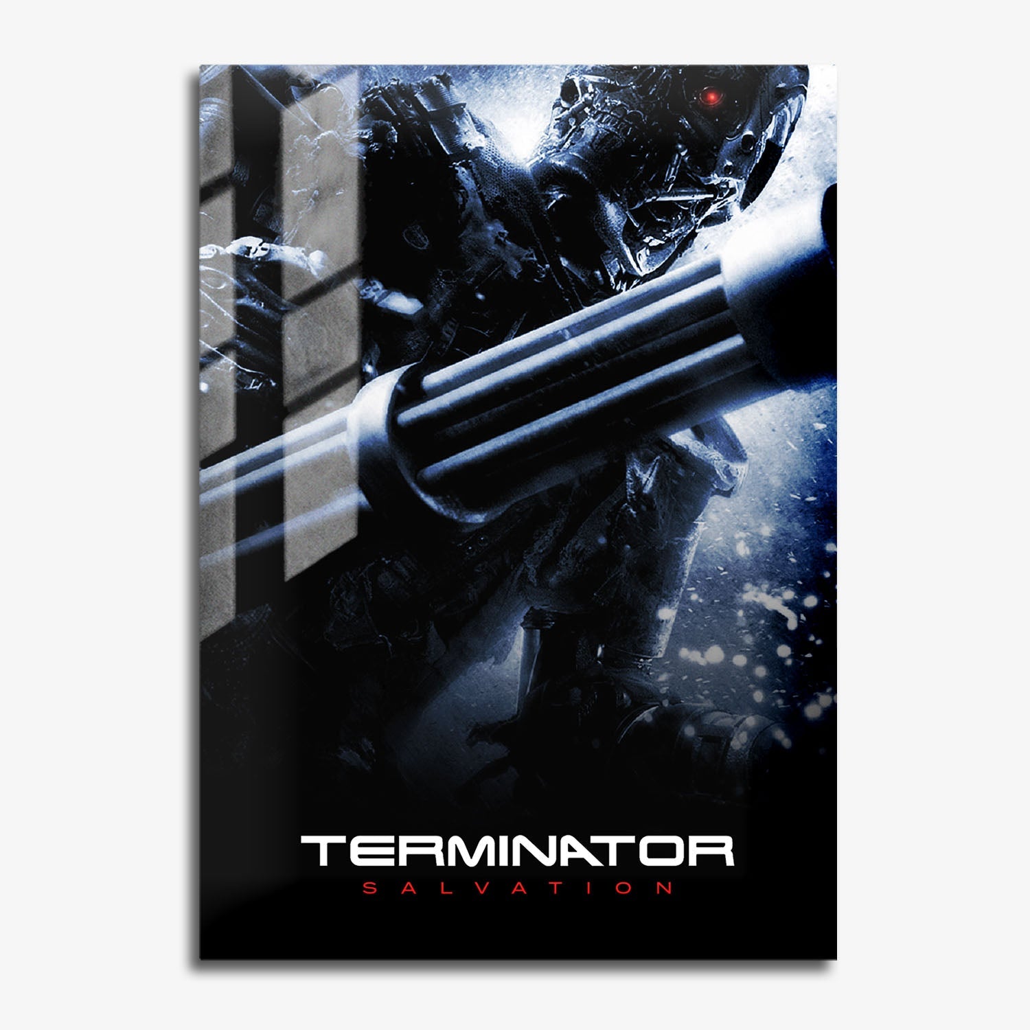 Flex Designs Metal Poster Terminator Salvation B&W 11 x 17" Home Goods - Movie 2009 Movie Metal Poster