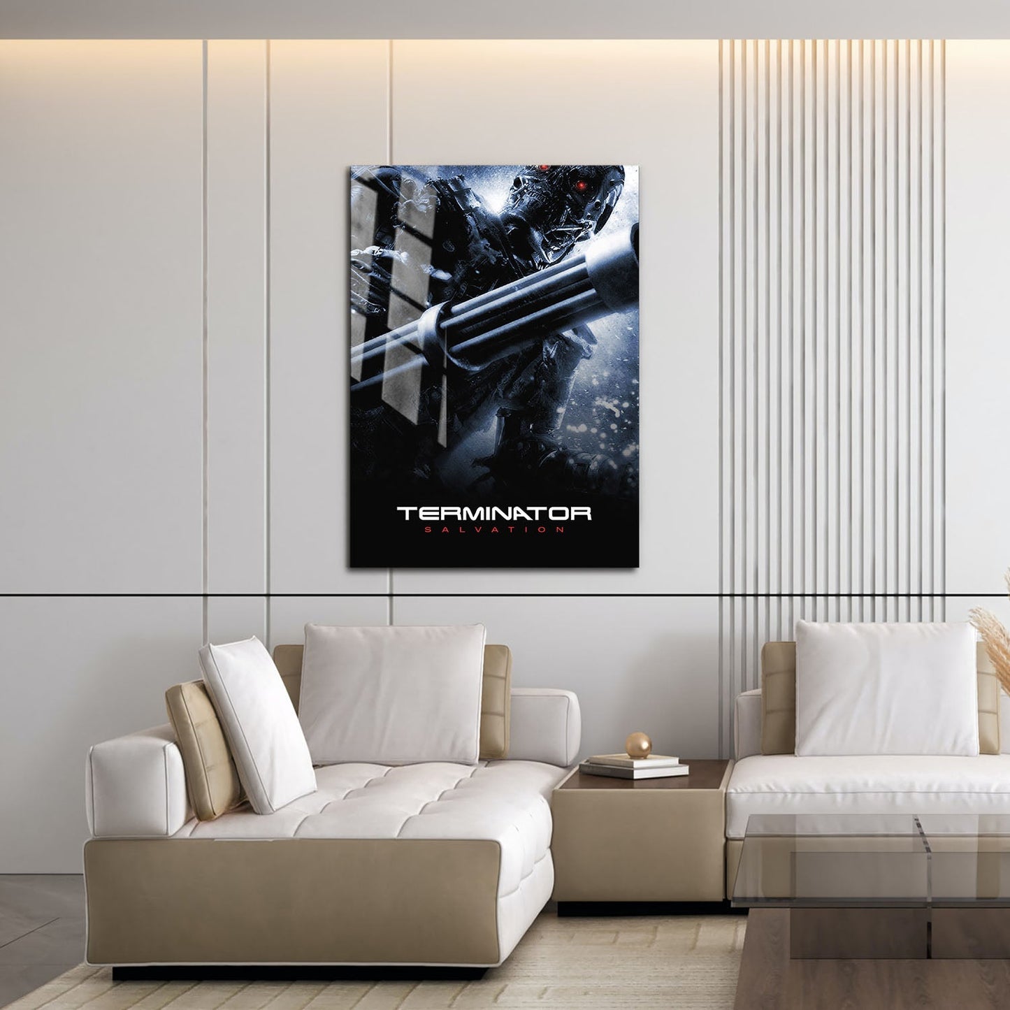 Flex Designs Metal Poster Terminator Salvation B&W 16 x 24" Home Goods - Movie 2009 Movie Metal Poster