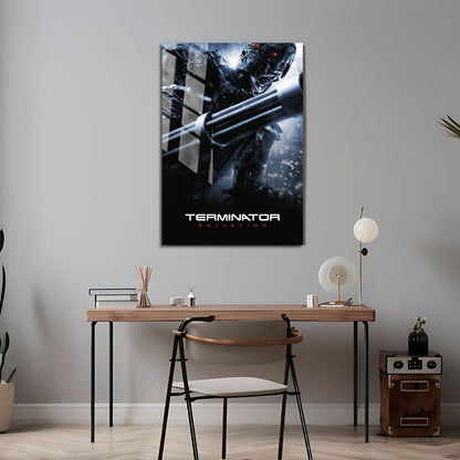 Flex Designs Metal Poster Terminator Salvation B&W 24 x 36" Home Goods - Movie 2009 Movie Metal Poster