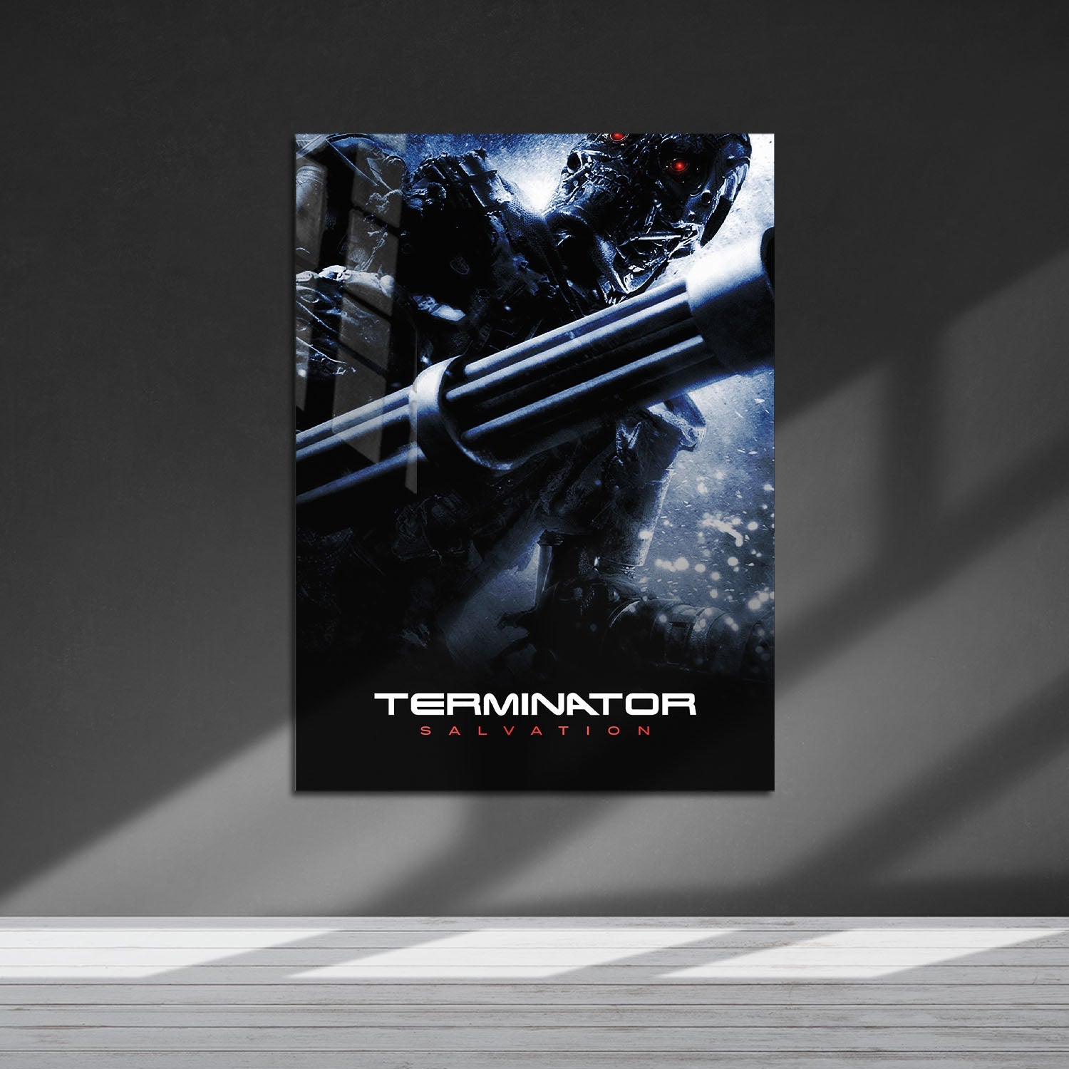 Flex Designs Metal Poster Terminator Salvation B&W 5 x 7" Home Goods - Movie 2009 Movie Metal Poster