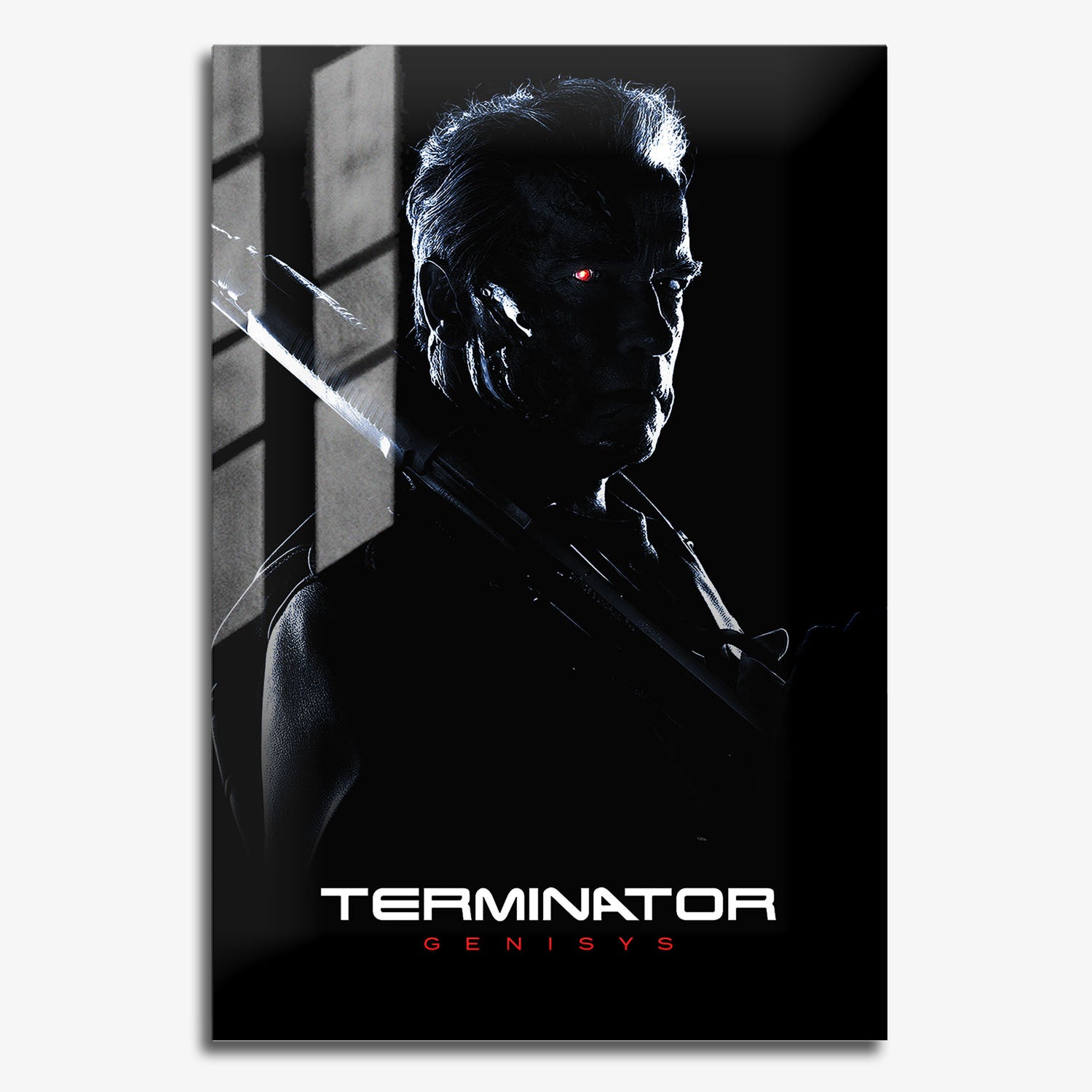 Terminator Genisys B&W Metal Poster Movie Metal Poster – Flex Design Store