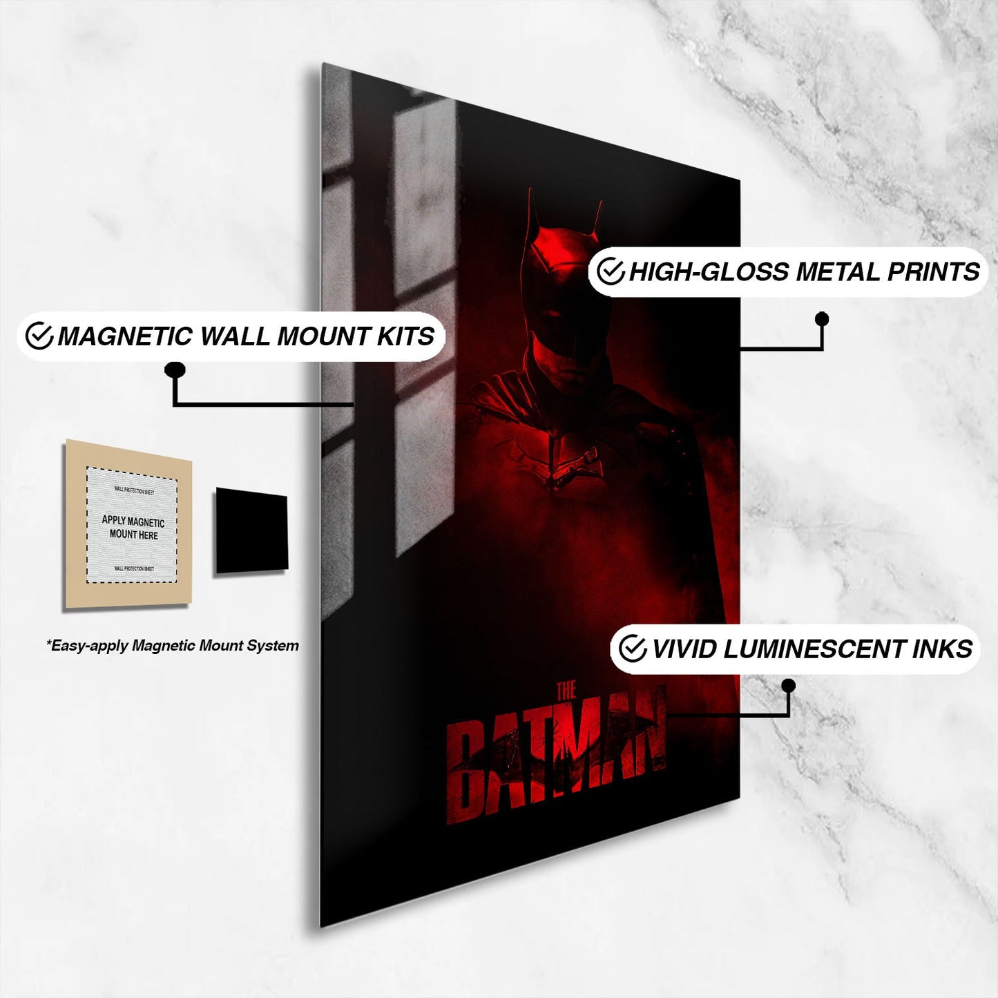 Flex Designs Metal Poster The Batman Cinematic 16 x 24" Home Goods - Movie 2022 Movie Metal Poster