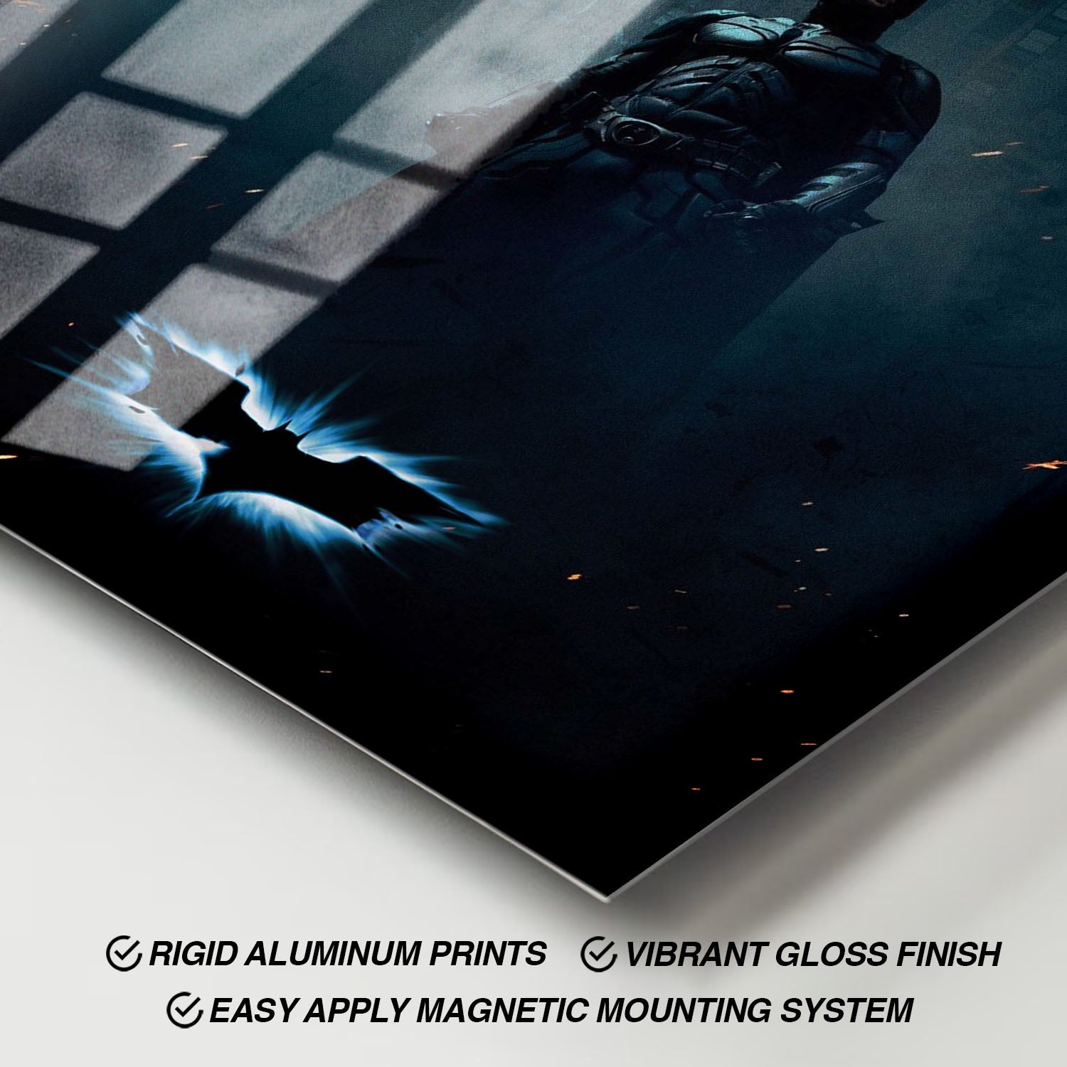 Flex Designs Metal Poster The Dark Knight Textless 11 x 17" Home Goods - Movie 2008 Movie Metal Poster