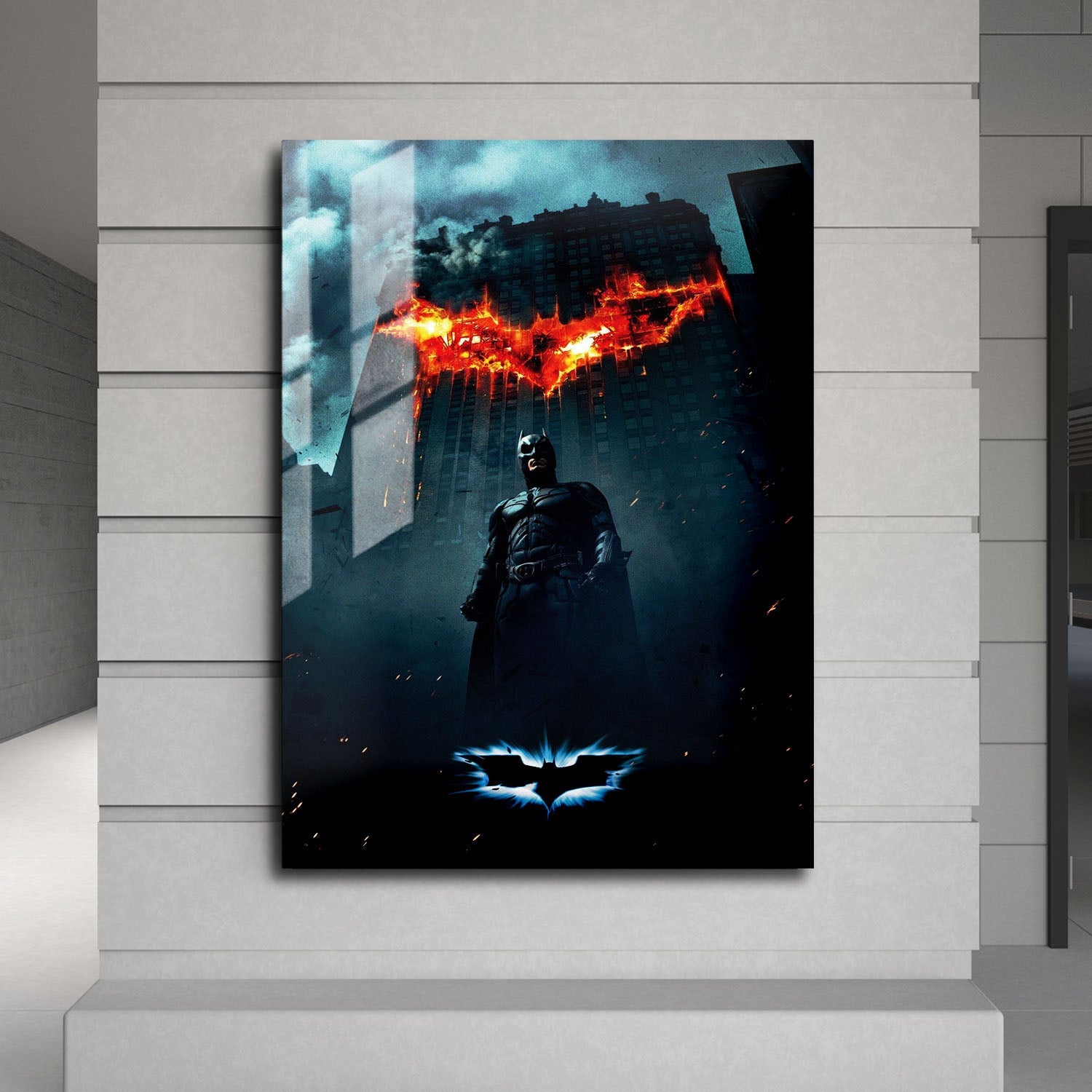 Flex Designs Metal Poster The Dark Knight Textless 24 x 36" Home Goods - Movie 2008 Movie Metal Poster