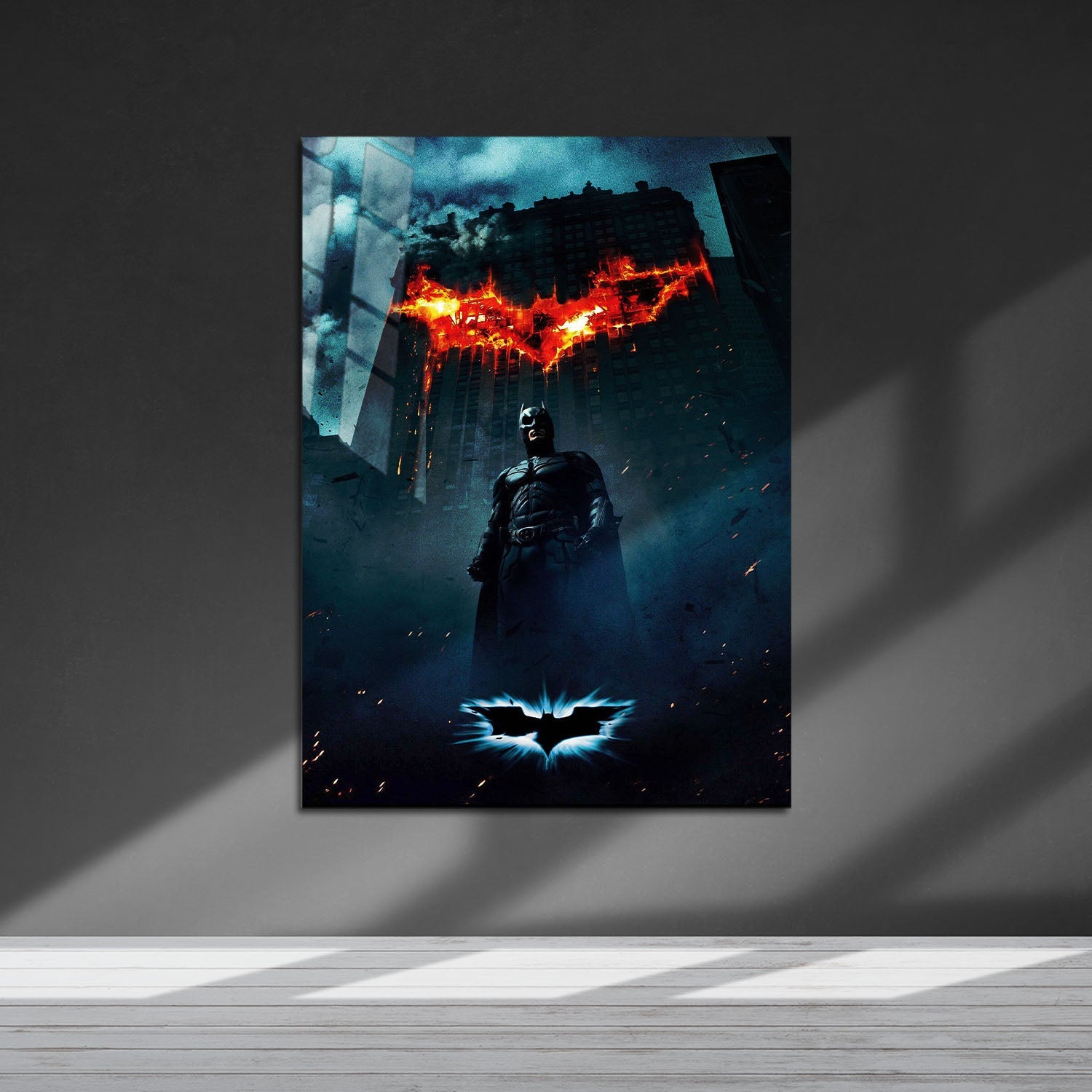 Flex Designs Metal Poster The Dark Knight Textless 5 x 7" Home Goods - Movie 2008 Movie Metal Poster