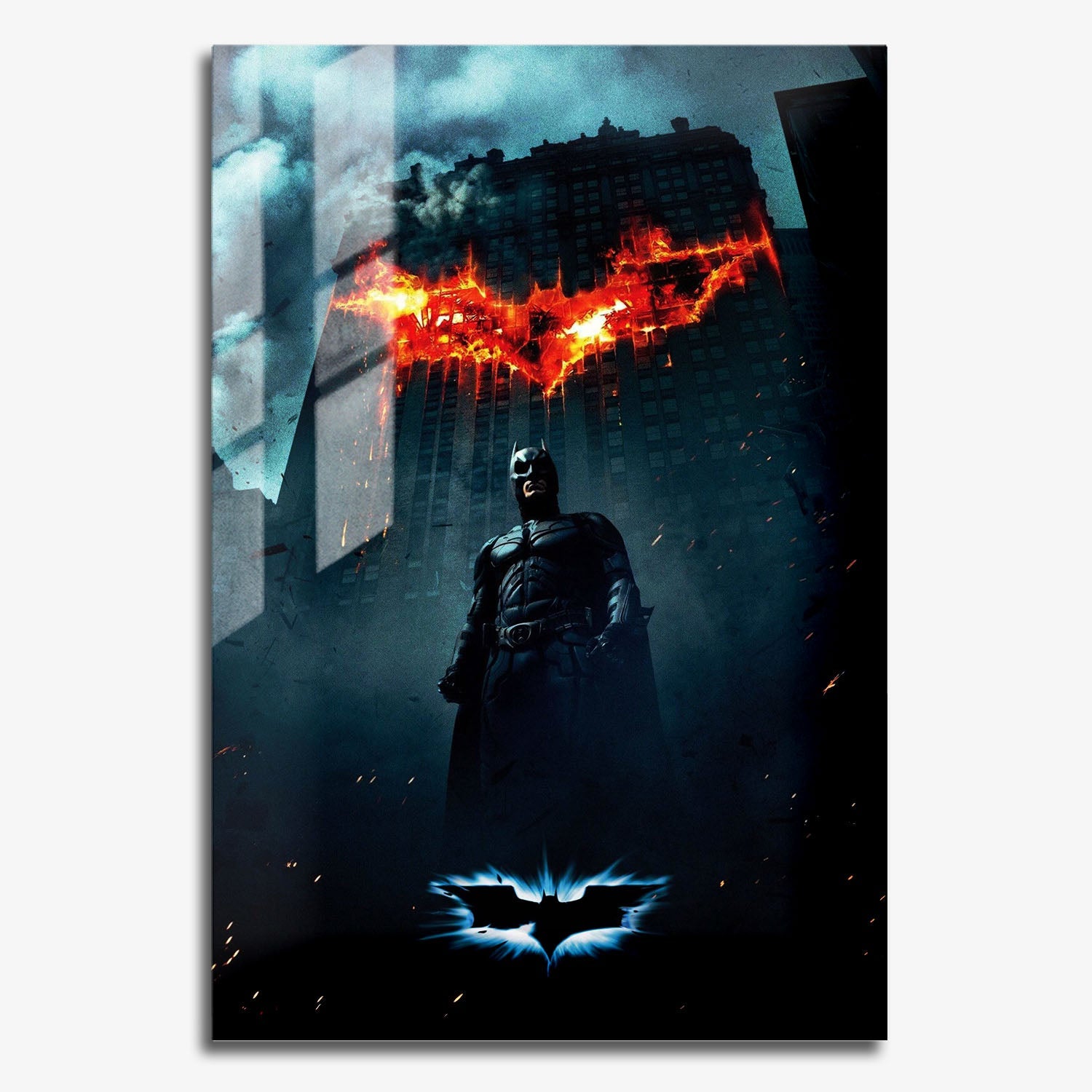Flex Designs Metal Poster The Dark Knight Textless 11 x 17" Home Goods - Movie 2008 Movie Metal Poster