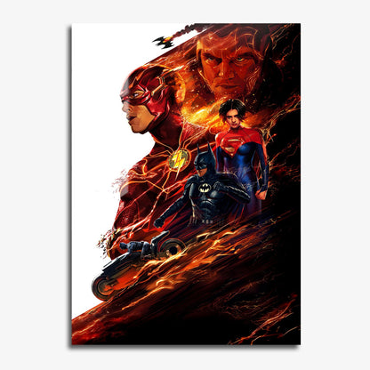 Flex Designs Metal Poster The Flash Key Art 11 x 17" Home Goods - Movie 2023 Movie Metal Poster