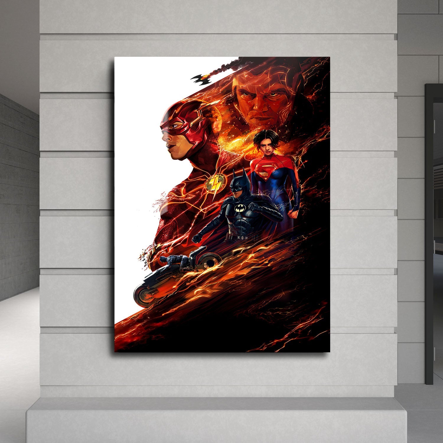 Flex Designs Metal Poster The Flash Key Art 24 x 36" Home Goods - Movie 2023 Movie Metal Poster