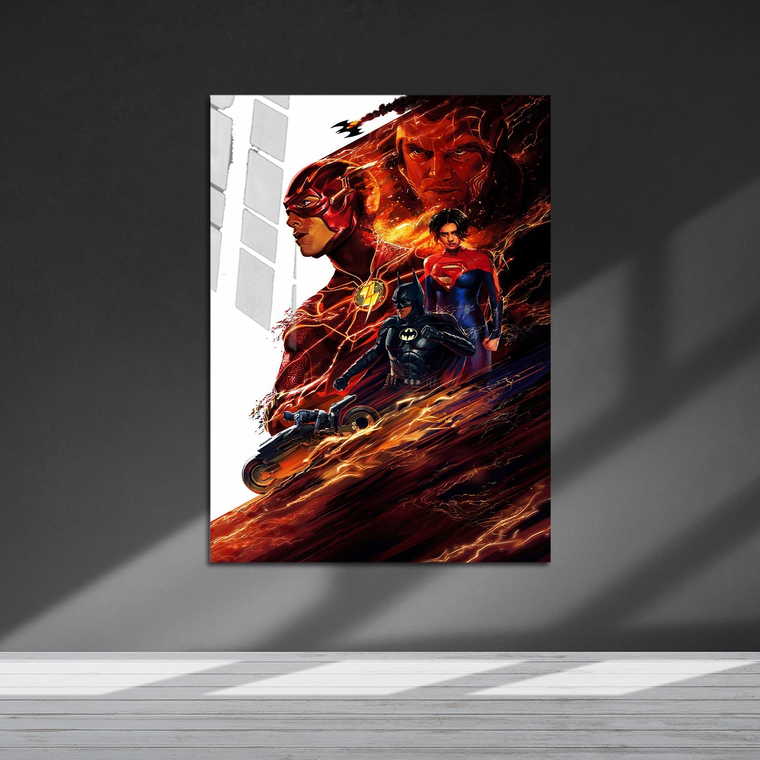 Flex Designs Metal Poster The Flash Key Art 5 x 7" Home Goods - Movie 2023 Movie Metal Poster