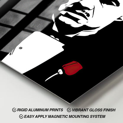 Flex Designs Metal Poster The Godfather Cinematic 11 x 17" Home Goods - Movie 1972 Movie Metal Poster