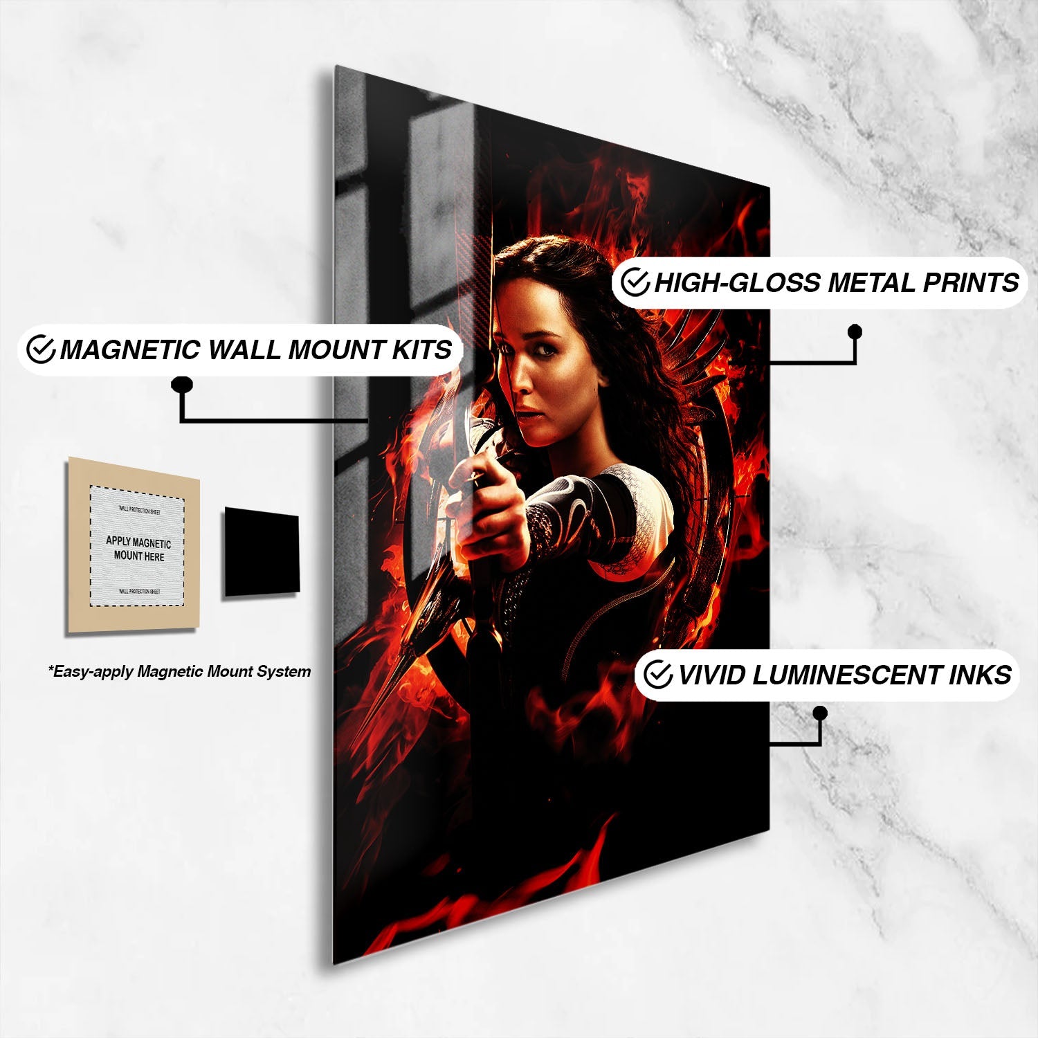 Flex Designs Metal Poster The Hunger Games Catching Fire Key Art 16 x 24" Home Goods - Movie 2013 Movie Metal Poster