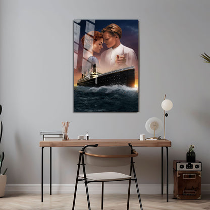 Flex Designs Metal Poster Titanic Key Art 24 x 36" Home Goods - Movie 1997 Movie Metal Poster