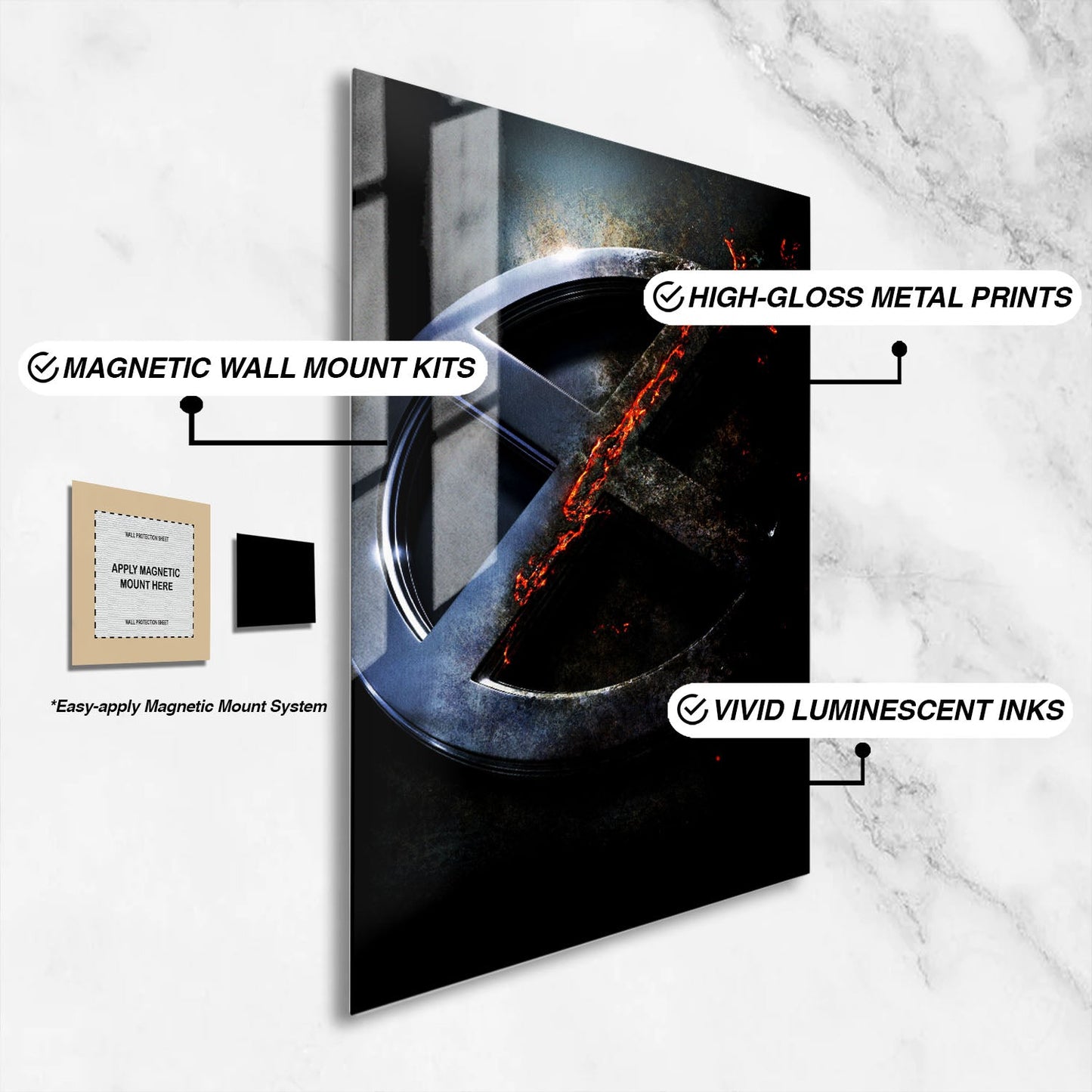 Flex Designs Metal Poster X-Men Collection 16 x 24" Home Goods - Movie  Movie Metal Poster