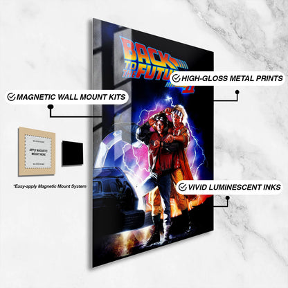 Flex Designs Metal Poster Back to the Future Part II 16 x 24" Home Goods - Movie 1989 Movie Metal Poster