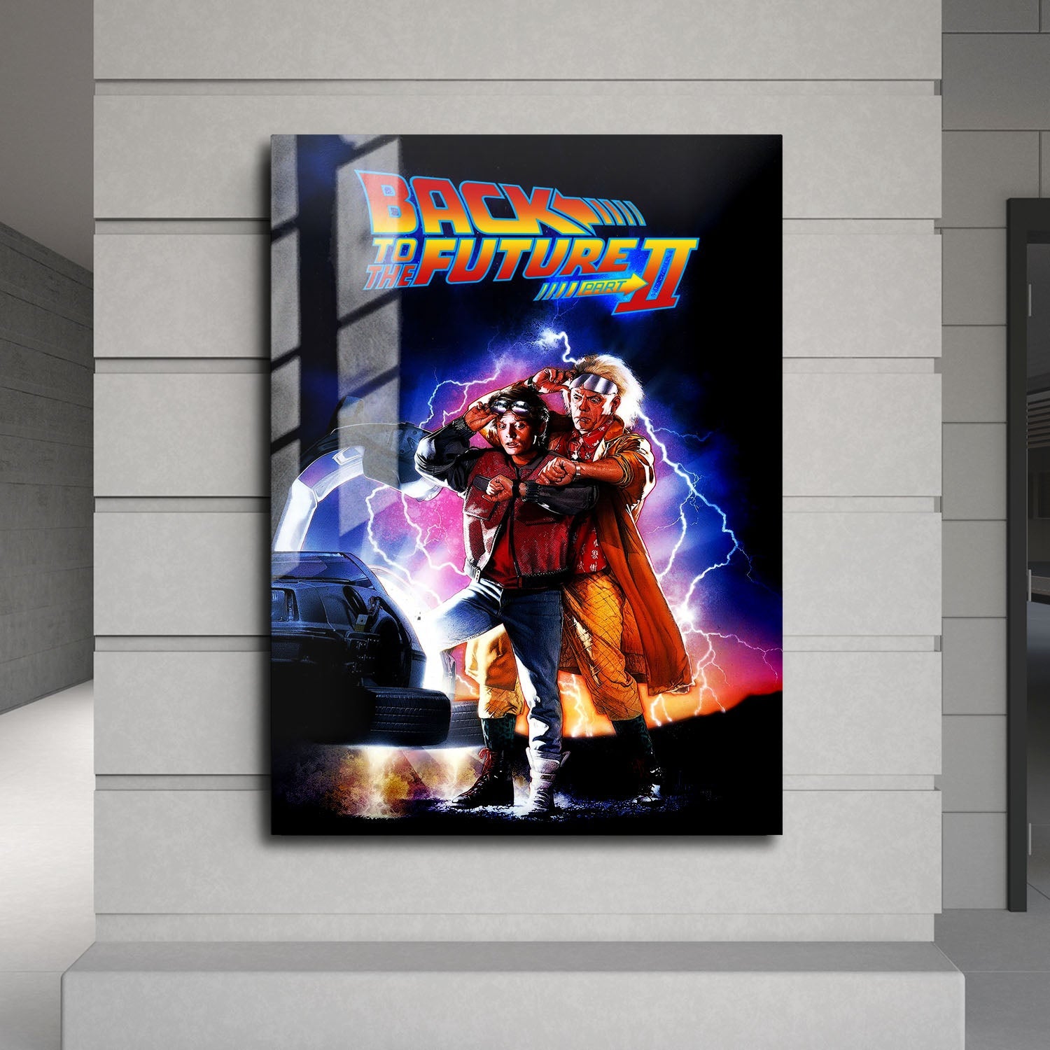 Flex Designs Metal Poster Back to the Future Part II 24 x 36" Home Goods - Movie 1989 Movie Metal Poster
