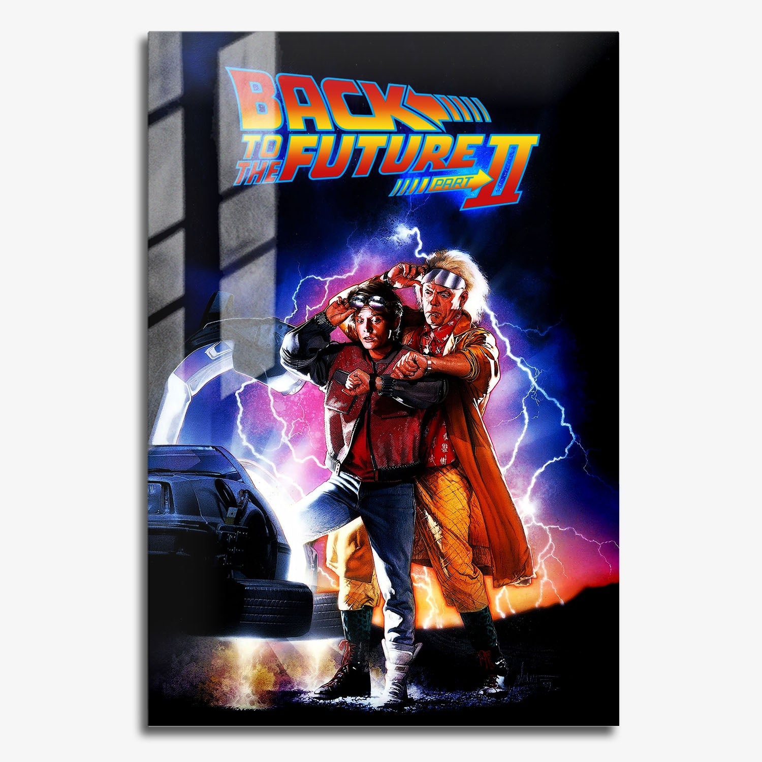 Flex Designs Metal Poster Back to the Future Part II 11 x 17" Home Goods - Movie 1989 Movie Metal Poster