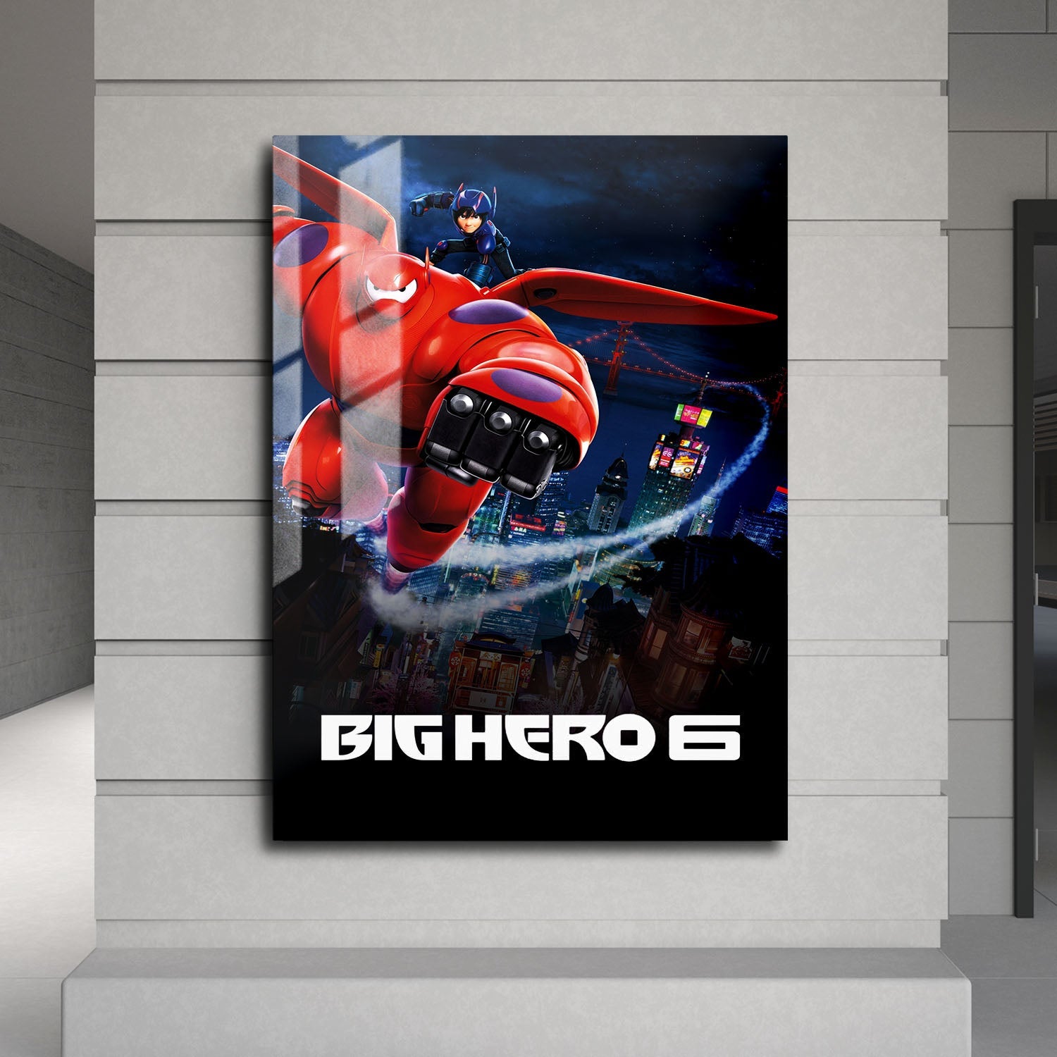 Flex Designs Metal Poster Big Hero 6 Cinematic 24 x 36" Home Goods - Movie 2014 Movie Metal Poster