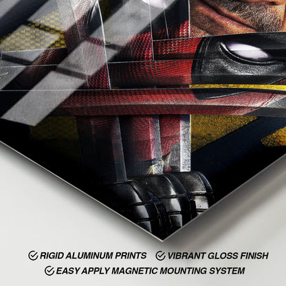 Flex Designs Metal Poster Deadpool & Wolverine Key Art 11 x 17" Home Goods - Movie 2024 Movie Metal Poster