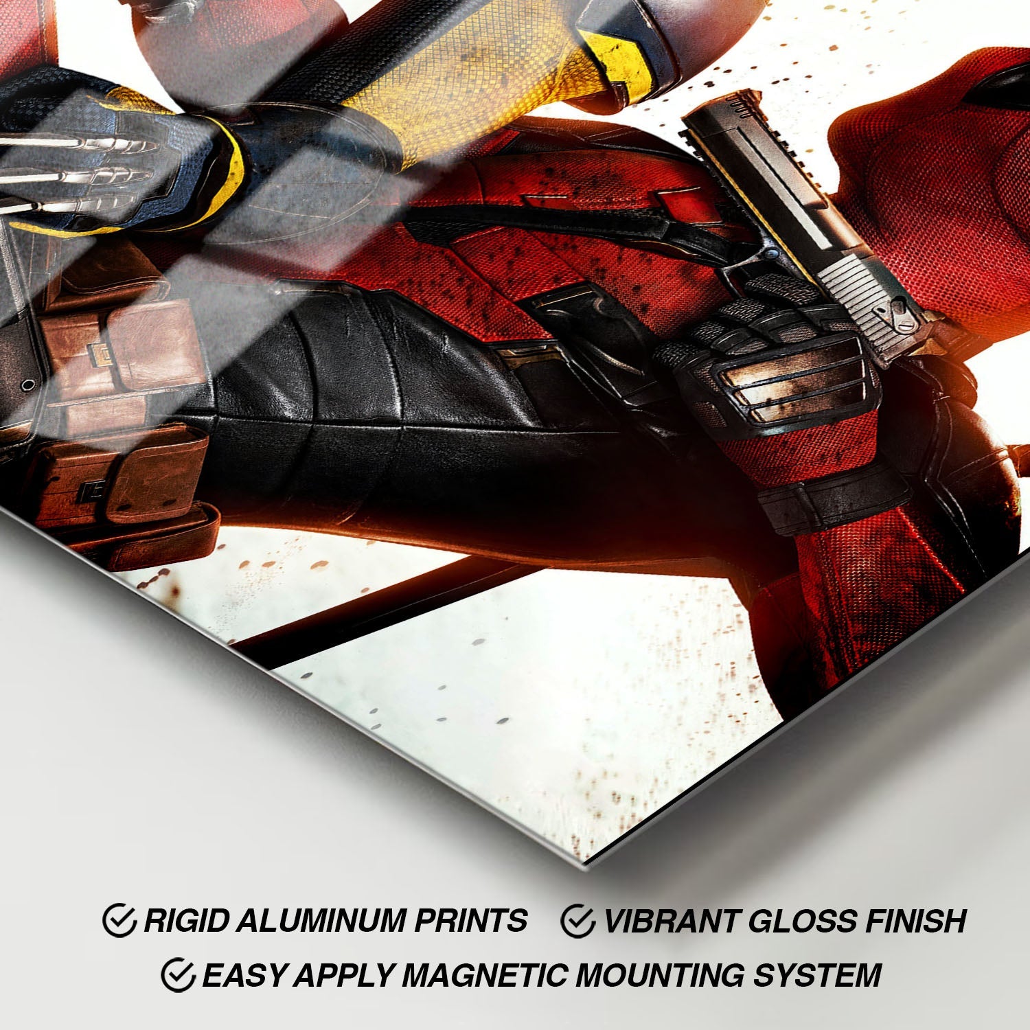 Flex Designs Metal Poster Deadpool & Wolverine Textless 11 x 17" Home Goods - Movie 2024 Movie Metal Poster