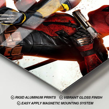 Flex Designs Metal Poster Deadpool & Wolverine Textless 11 x 17" Home Goods - Movie 2024 Movie Metal Poster