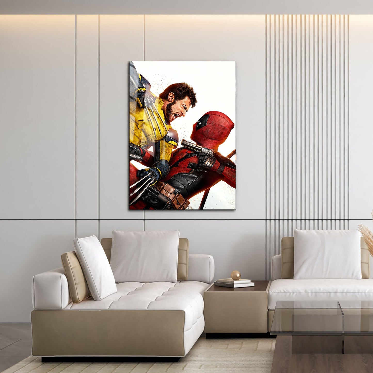 Flex Designs Metal Poster Deadpool & Wolverine Textless 16 x 24" Home Goods - Movie 2024 Movie Metal Poster