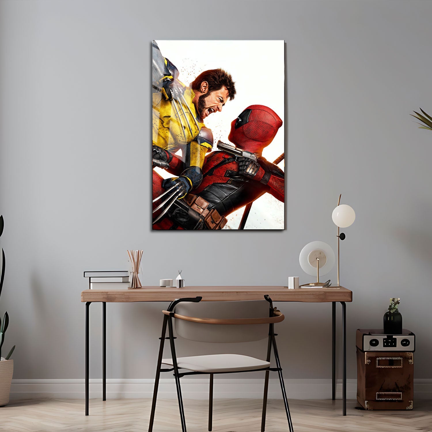 Flex Designs Metal Poster Deadpool & Wolverine Textless 24 x 36" Home Goods - Movie 2024 Movie Metal Poster