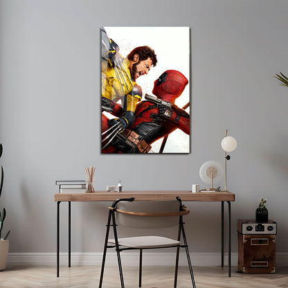 Flex Designs Metal Poster Deadpool & Wolverine Textless 24 x 36" Home Goods - Movie 2024 Movie Metal Poster