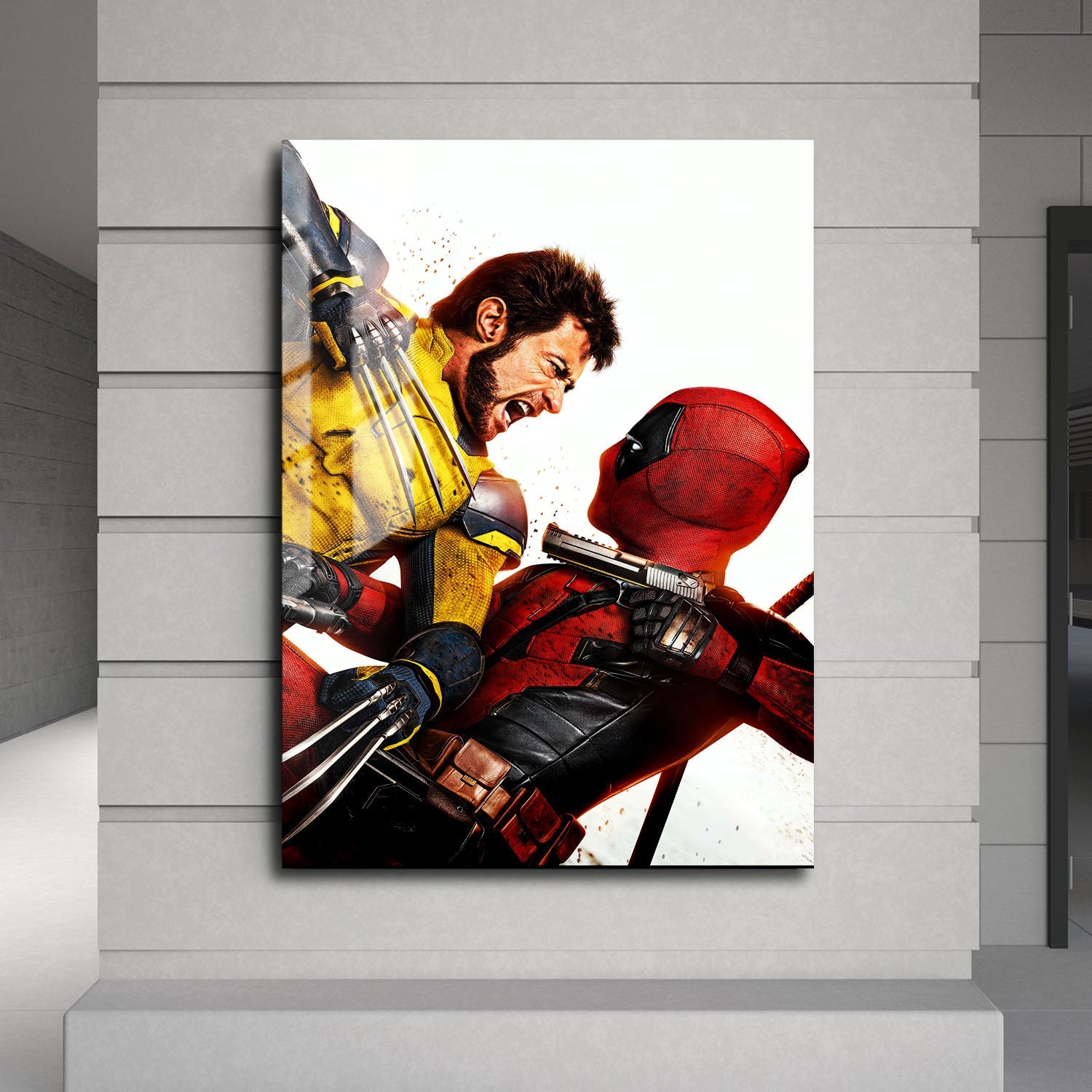 Flex Designs Metal Poster Deadpool & Wolverine Textless 24 x 36" Home Goods - Movie 2024 Movie Metal Poster