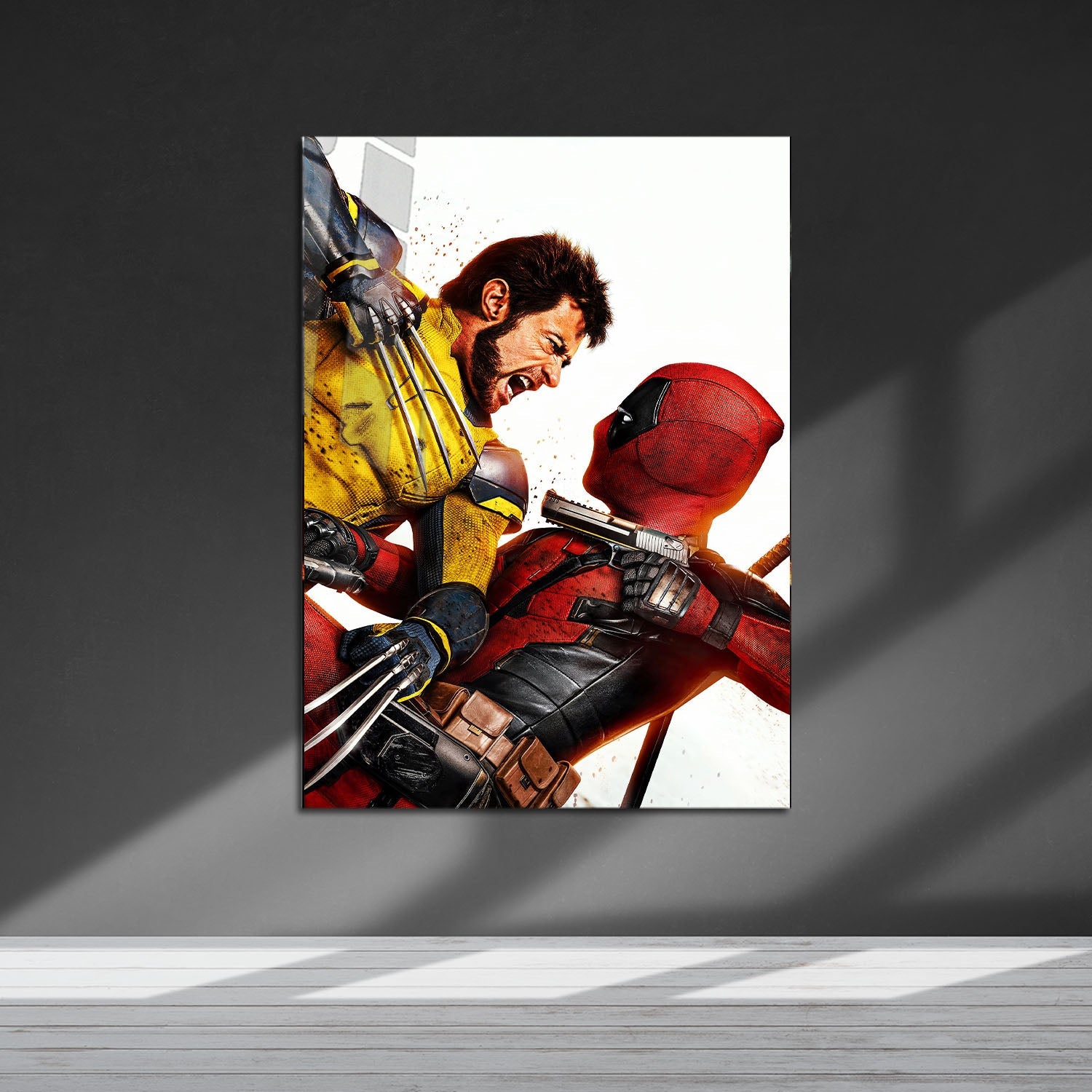 Flex Designs Metal Poster Deadpool & Wolverine Textless 5 x 7" Home Goods - Movie 2024 Movie Metal Poster