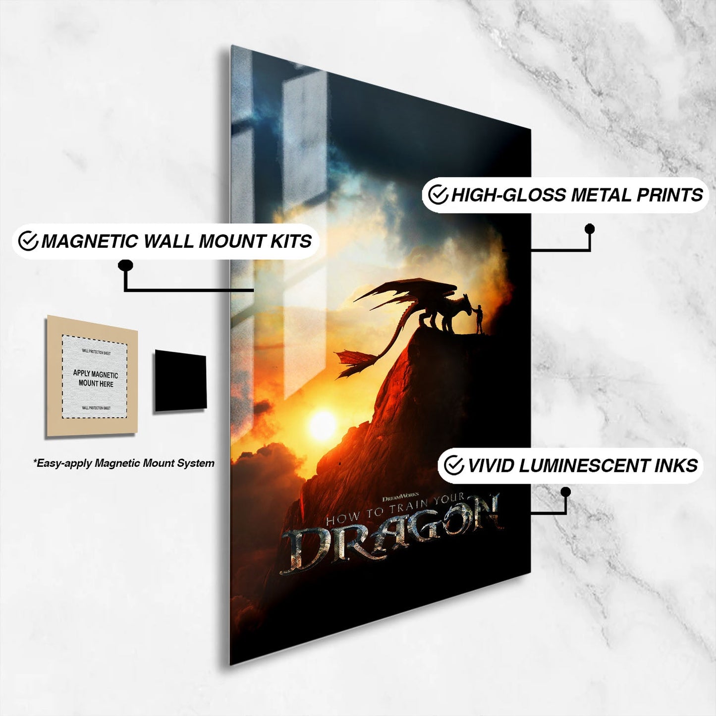 Flex Designs Metal Poster How to Train Your Dragon Live Action 16 x 24" Home Goods - Movie 2025 Movie Metal Poster