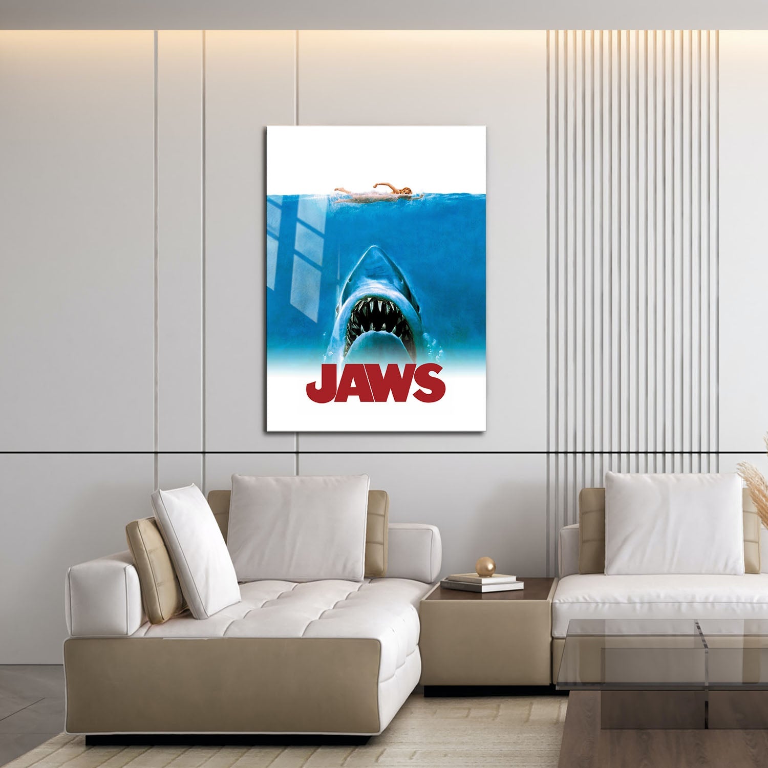 Flex Designs Metal Poster Jaws 16 x 24" Home Goods - Movie 1975 Movie Metal Poster