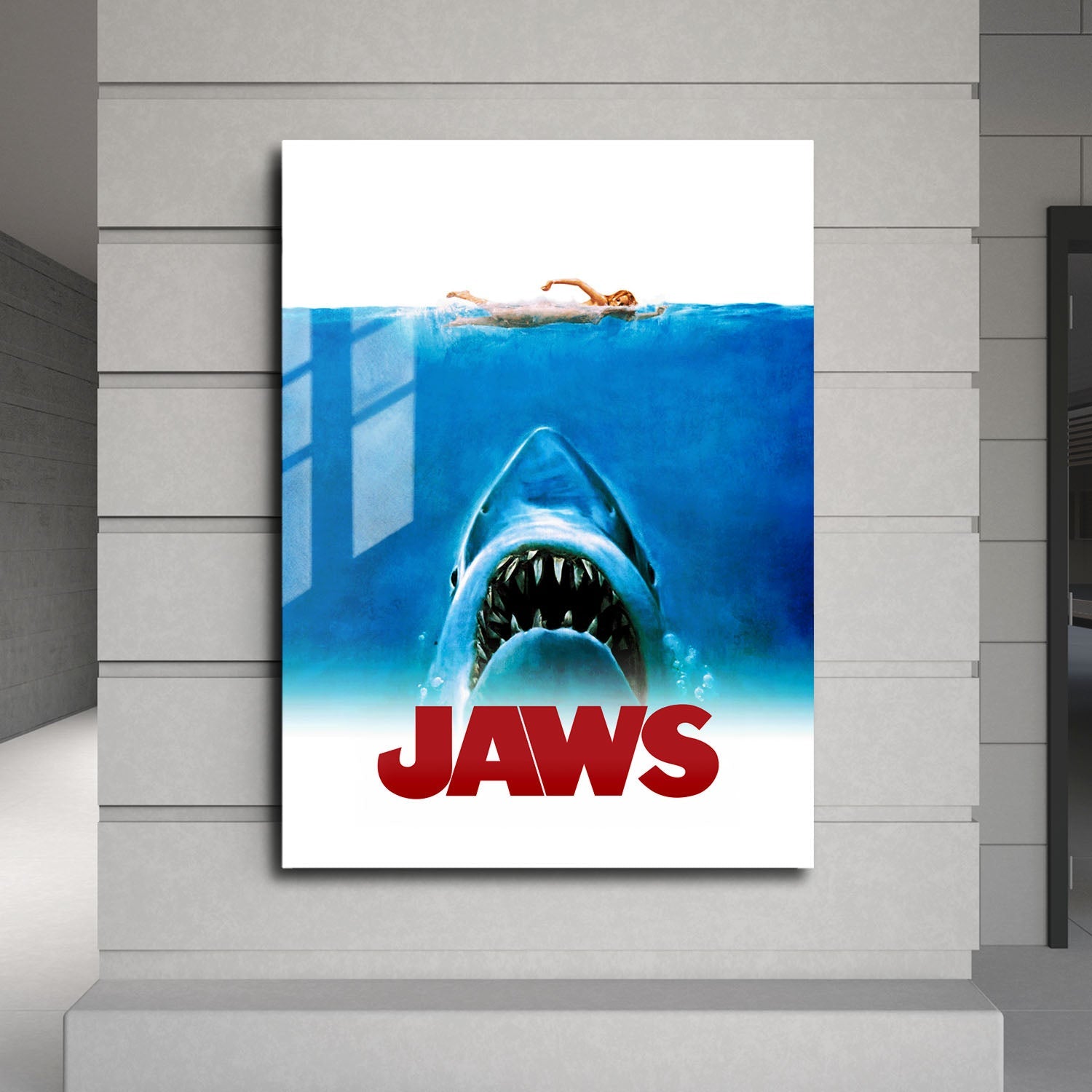 Flex Designs Metal Poster Jaws 24 x 36" Home Goods - Movie 1975 Movie Metal Poster