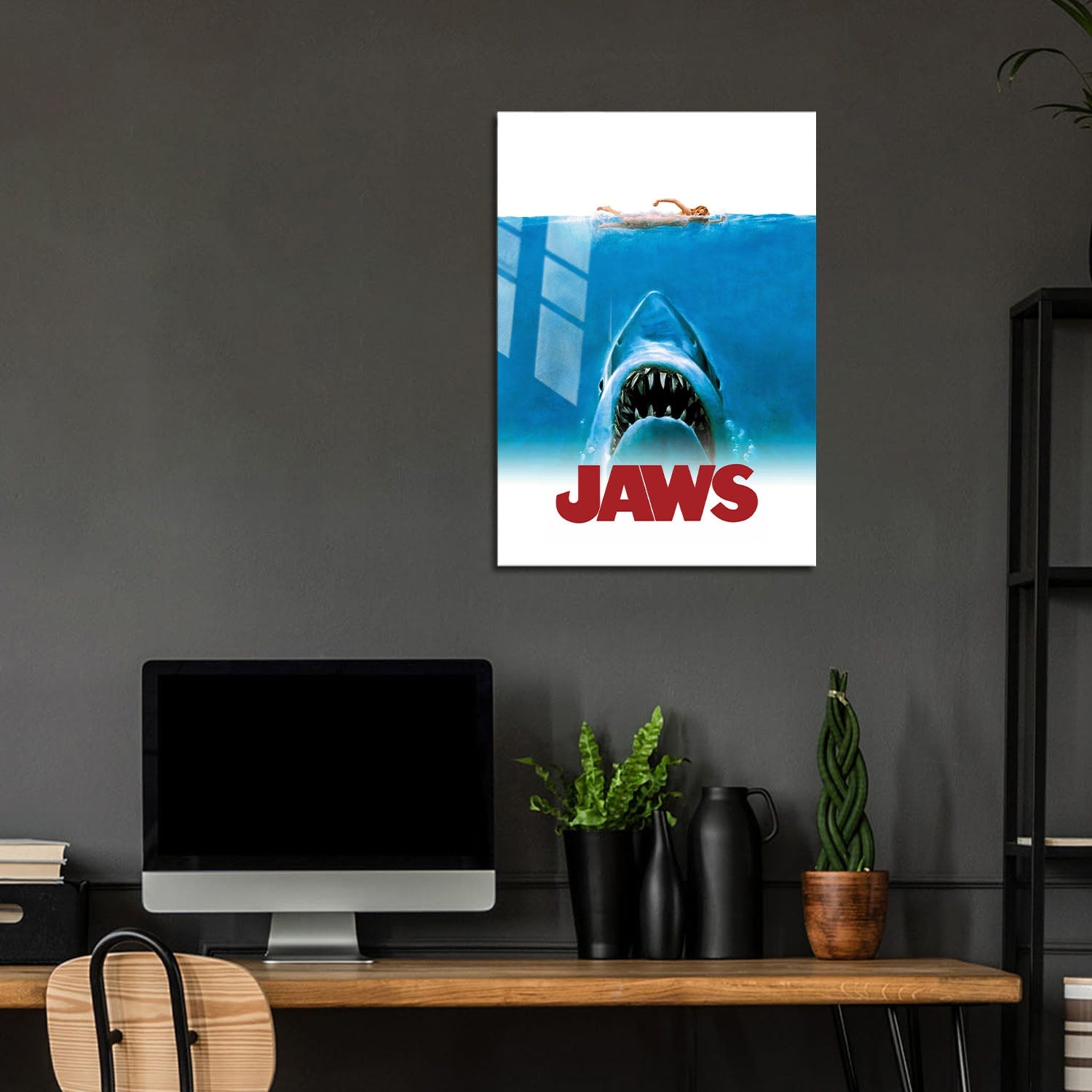 Flex Designs Metal Poster Jaws 5 x 7" Home Goods - Movie 1975 Movie Metal Poster