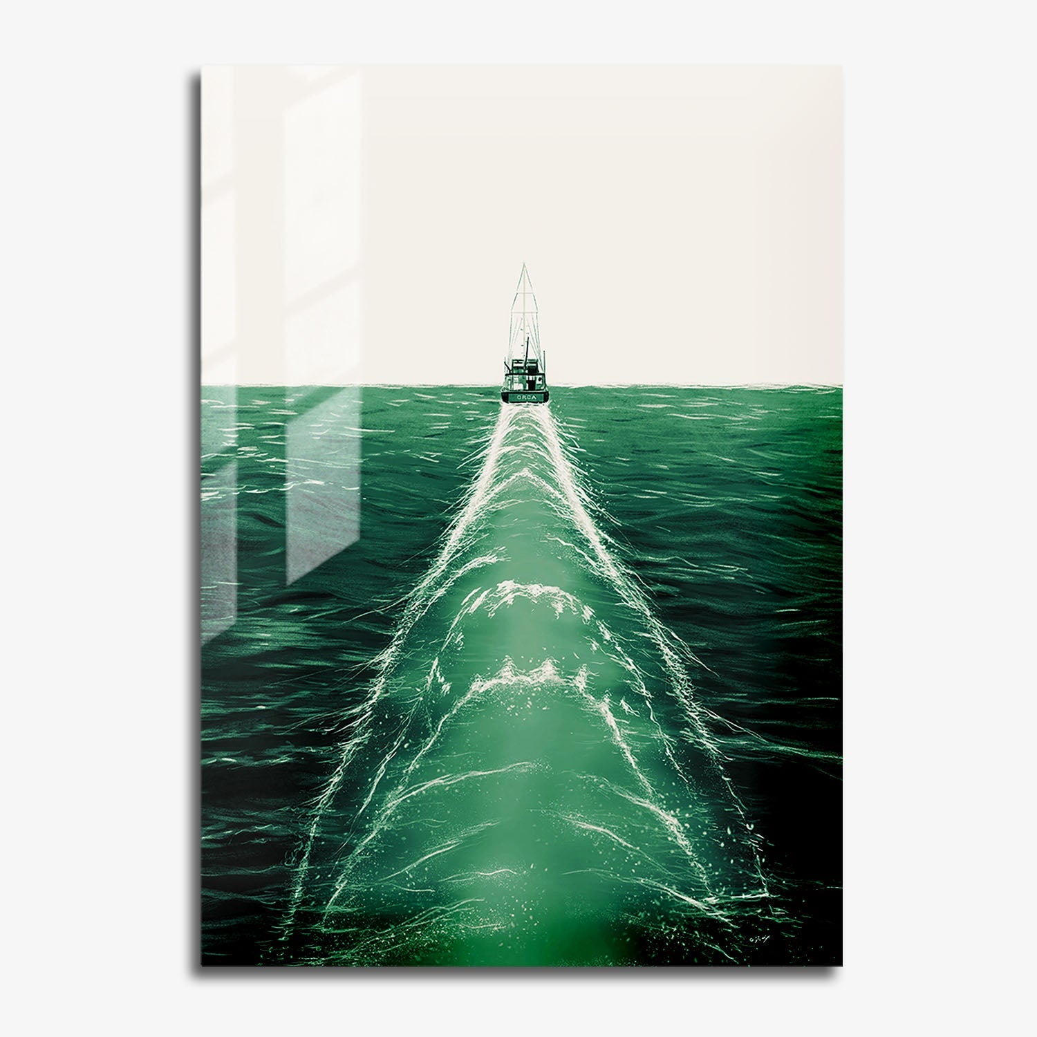Flex Designs Metal Poster Jaws Minimalist 11 x 17" Home Goods - Movie 1975 Movie Metal Poster
