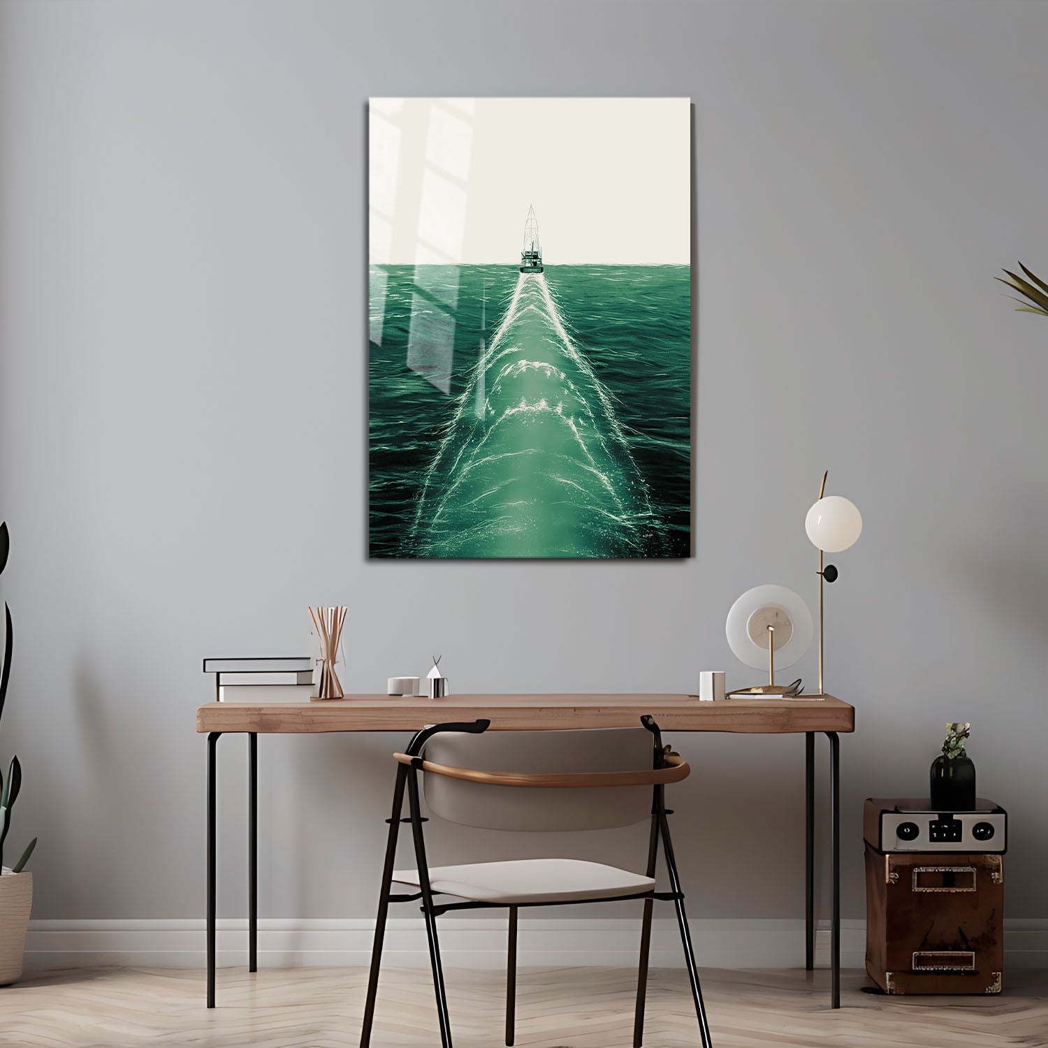 Flex Designs Metal Poster Jaws Minimalist 24 x 36" Home Goods - Movie 1975 Movie Metal Poster
