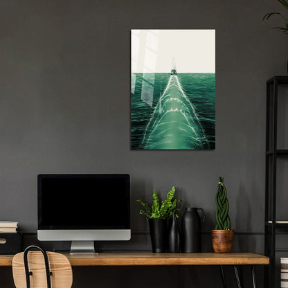 Flex Designs Metal Poster Jaws Minimalist 5 x 7" Home Goods - Movie 1975 Movie Metal Poster