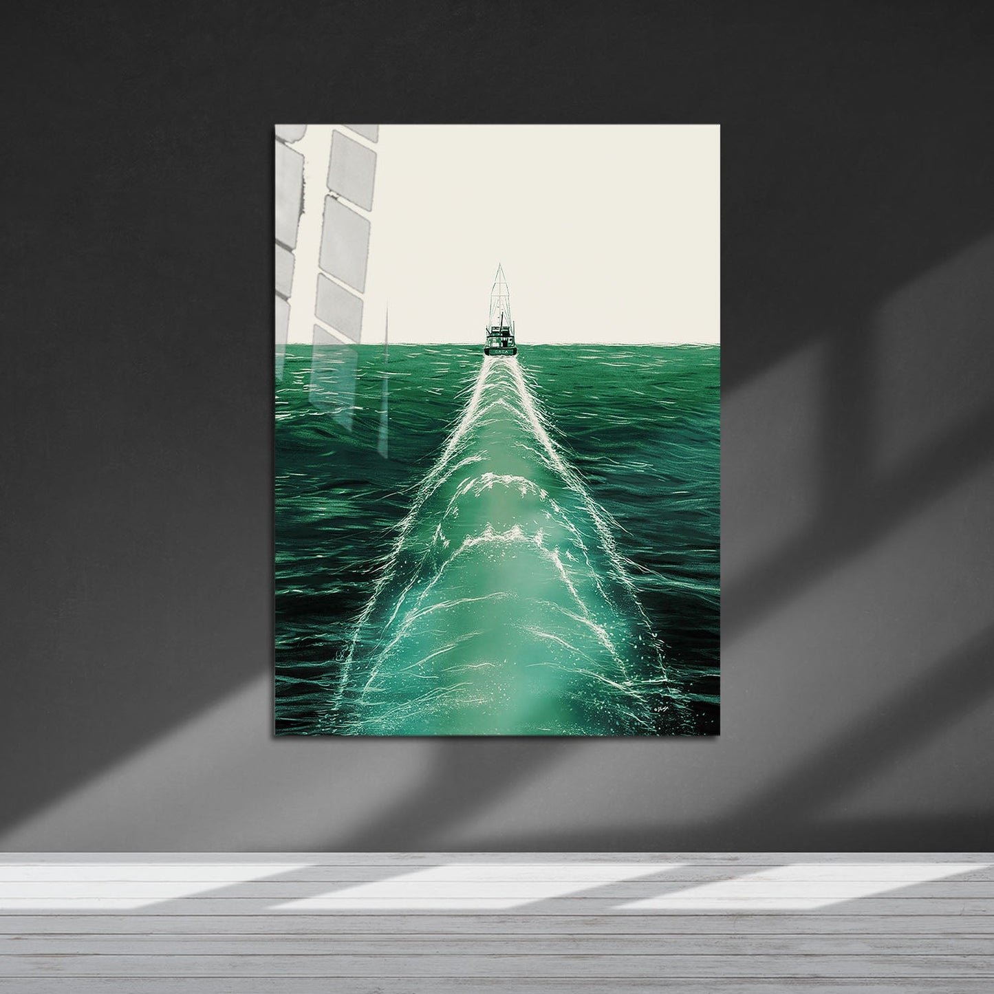 Flex Designs Metal Poster Jaws Minimalist 5 x 7" Home Goods - Movie 1975 Movie Metal Poster