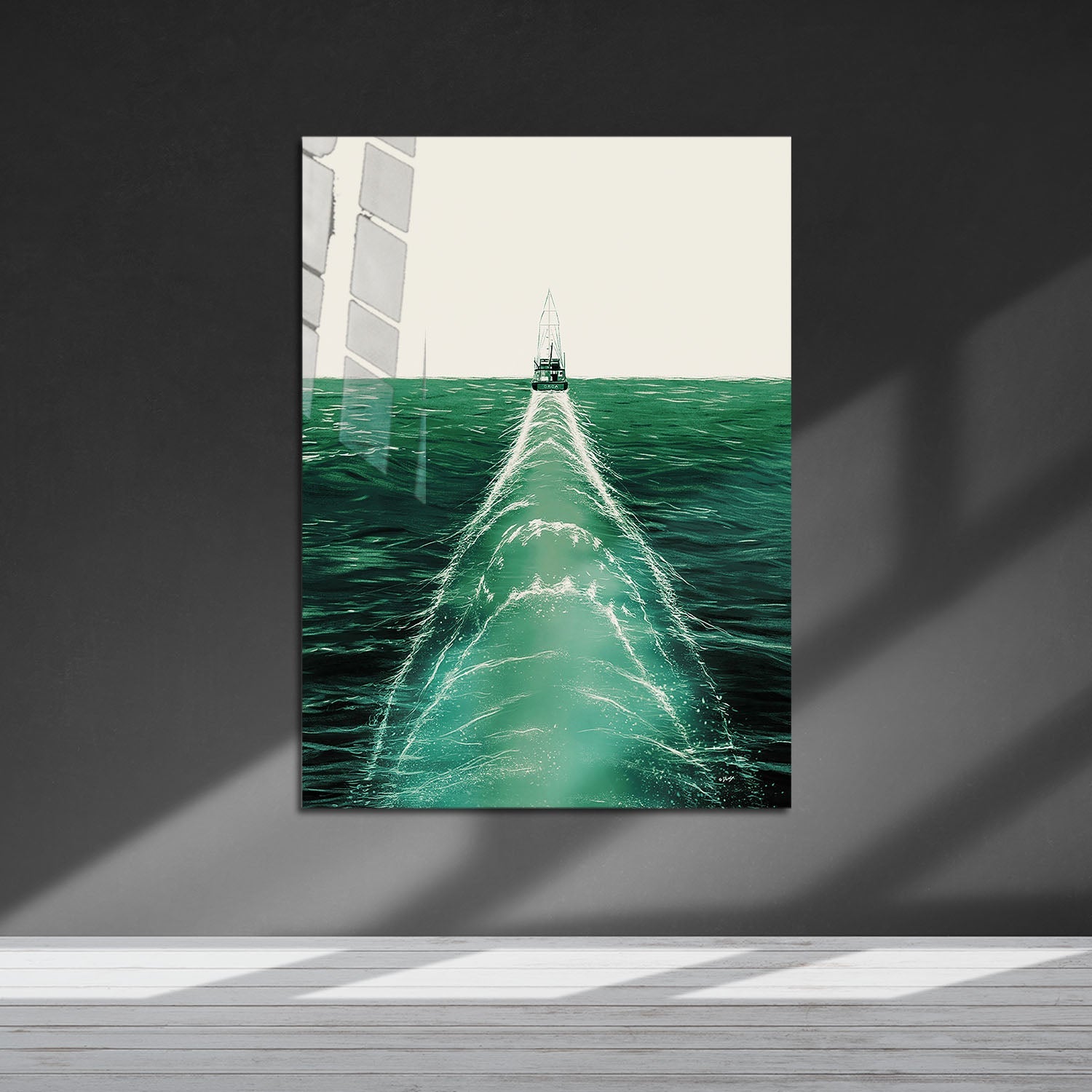 Flex Designs Metal Poster Jaws Minimalist 5 x 7" Home Goods - Movie 1975 Movie Metal Poster