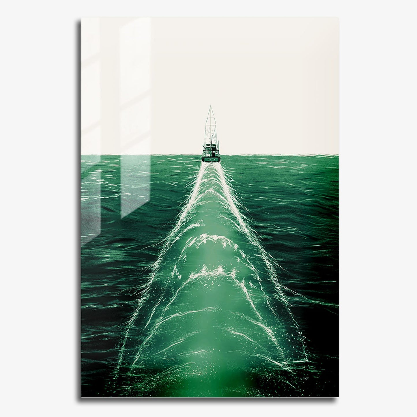 Flex Designs Metal Poster Jaws Minimalist 11 x 17" Home Goods - Movie 1975 Movie Metal Poster