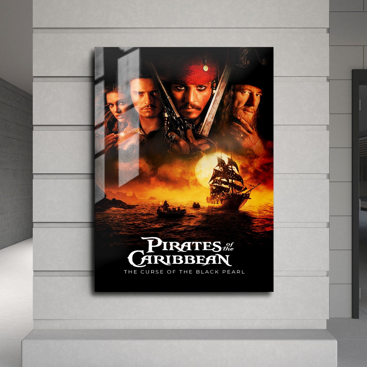 Flex Designs Metal Poster Pirates of the Caribbean The Curse of the Black Pearl 24 x 36" Home Goods - Movie 2003 Movie Metal Poster