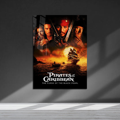 Flex Designs Metal Poster Pirates of the Caribbean The Curse of the Black Pearl 5 x 7" Home Goods - Movie 2003 Movie Metal Poster