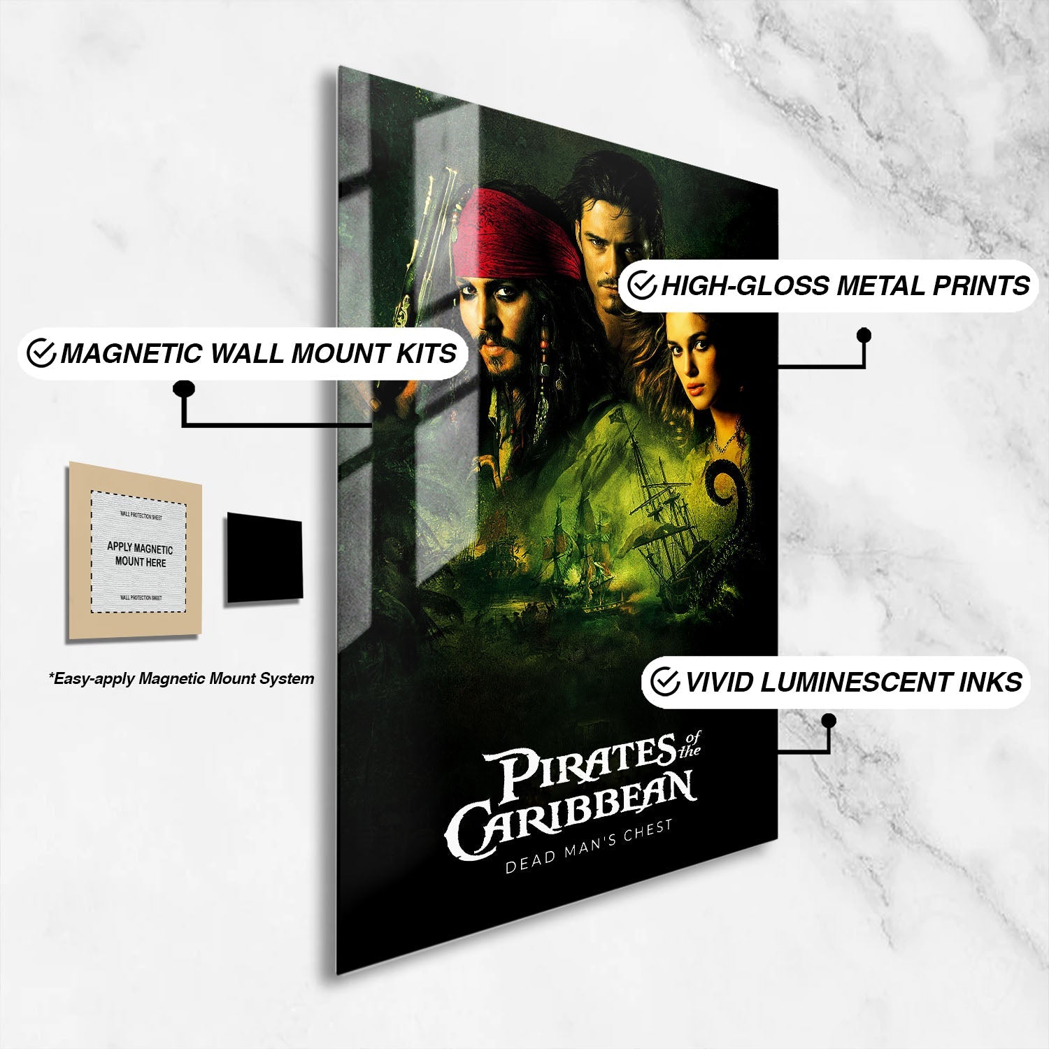 Flex Designs Metal Poster Pirates of the Caribbean Dead Mans Chest 16 x 24" Home Goods - Movie 2006 Movie Metal Poster