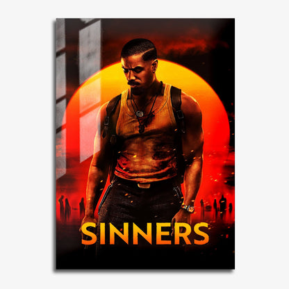 Flex Designs Metal Poster Sinners 11 x 17" Home Goods - Movie 2025 Movie Metal Poster