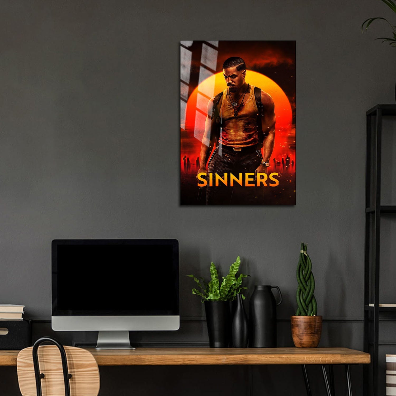 Flex Designs Metal Poster Sinners 5 x 7" Home Goods - Movie 2025 Movie Metal Poster