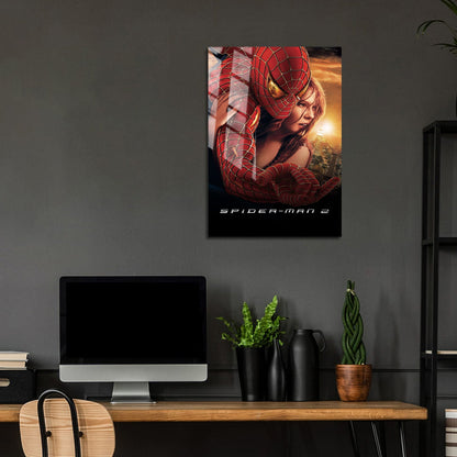 Flex Designs Metal Poster Spider-Man 2 Cinematic 5 x 7" Home Goods - Movie 2004 Movie Metal Poster