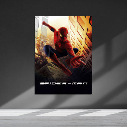 Flex Designs Metal Poster Spider-Man Cinematic 5 x 7" Home Goods - Movie 2002 Movie Metal Poster